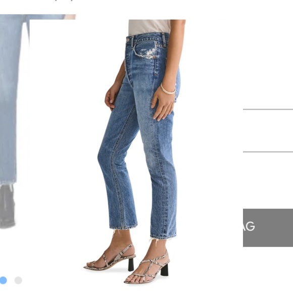 Agolde Riley Button Fly High Rise Jeans Size 24 - Picture 14 of 14